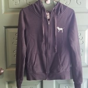 PINK sequins zip up hoodie sweatshirt